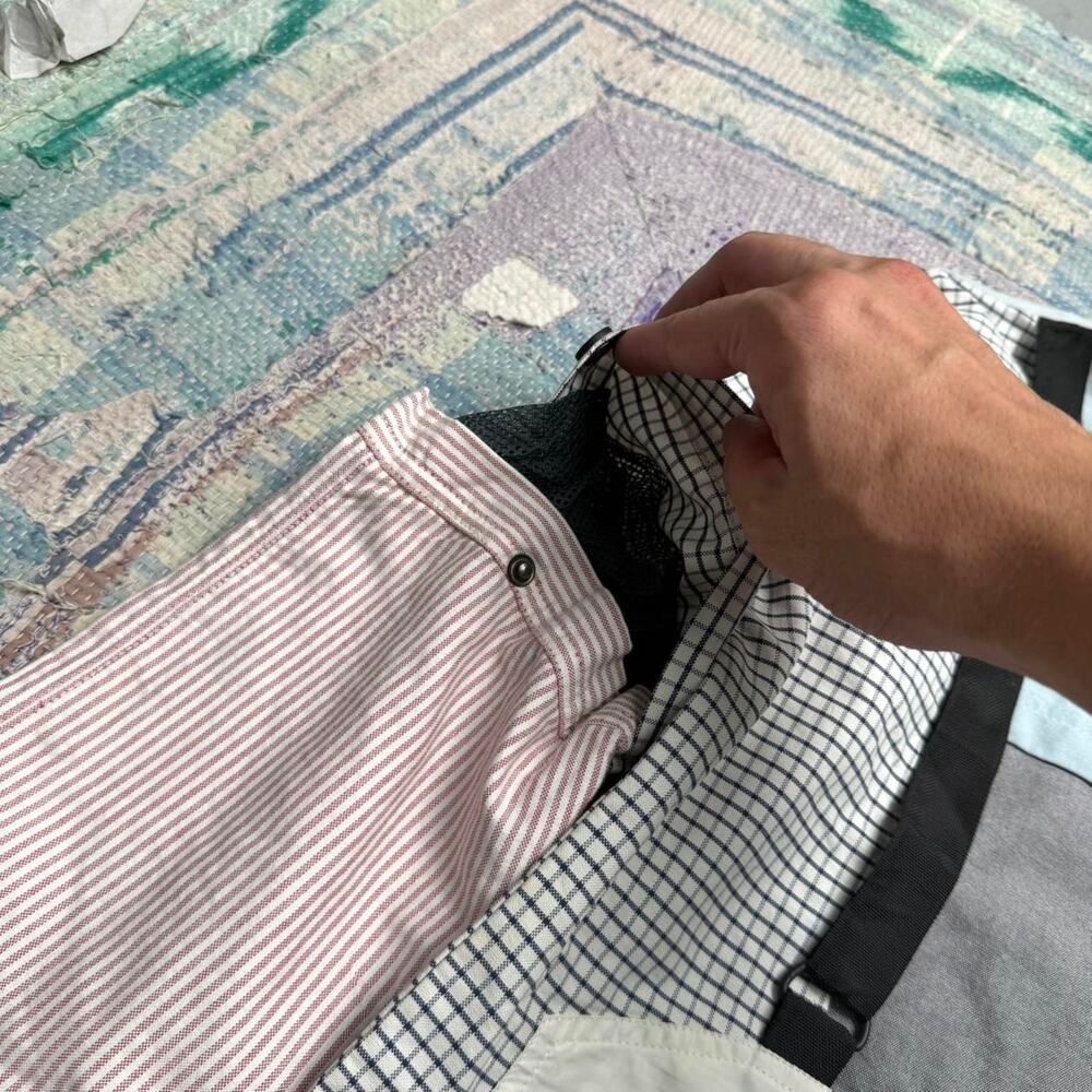 Custom Upcycled Patchwork Utility Shirt Jacket | One-of-One Reworked Overshirt - Picture 6 of 8